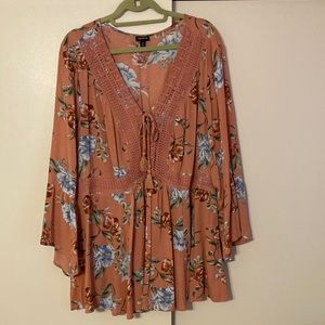 Torrid 3/4 sleeve babydoll top